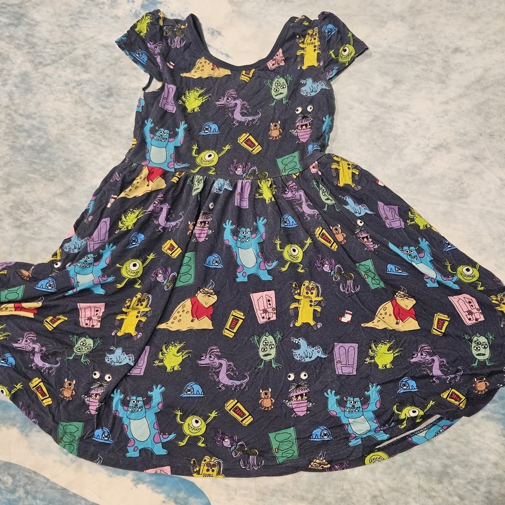 Little Sleepies OG Disney Pixar Monsters Inc Dress w/ Pockets Girls Size 6
